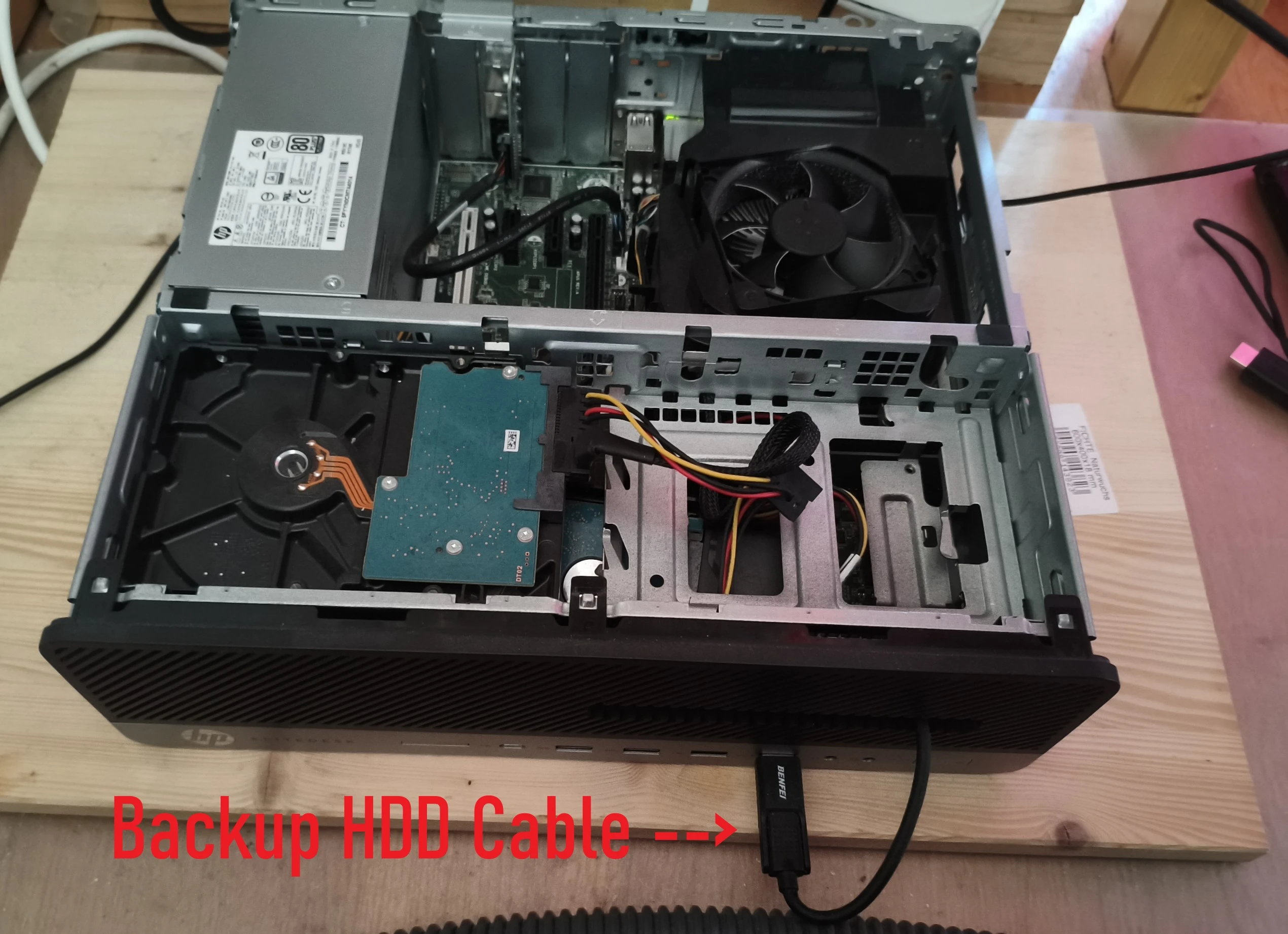 Very goofy Backup HDD cable